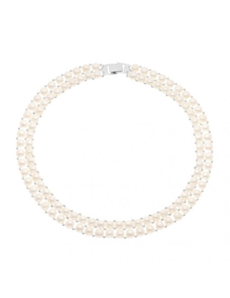 Collier Deux Rangs - Argent - Sara