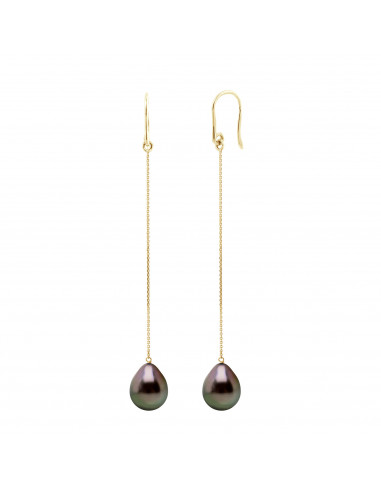 Boucles d'Oreilles Perles de Tahiti -...