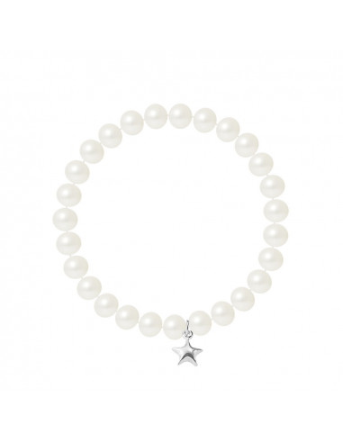 Bracelet Star Perle de Culture - Argent - Athalia