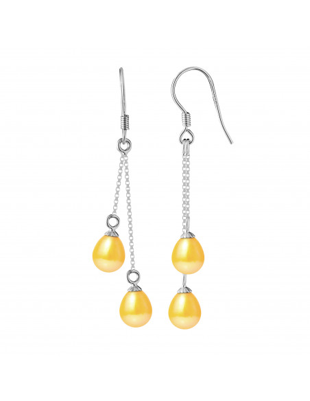 Boucles d'Oreilles Perles de Culture - Argent - Dunia