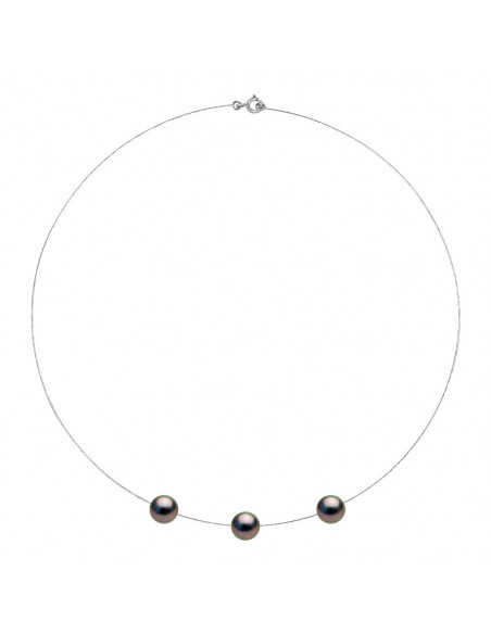 Collier 3 Perles de Tahiti - Or - Ava