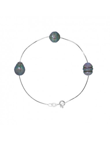 Bracelet Perles de Tahiti - Argent - Levana