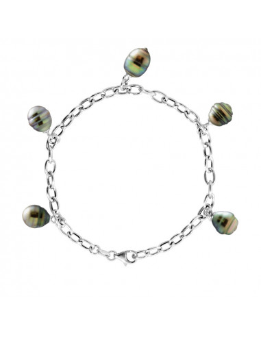Bracelet Perles de Tahiti - Argent - Antia