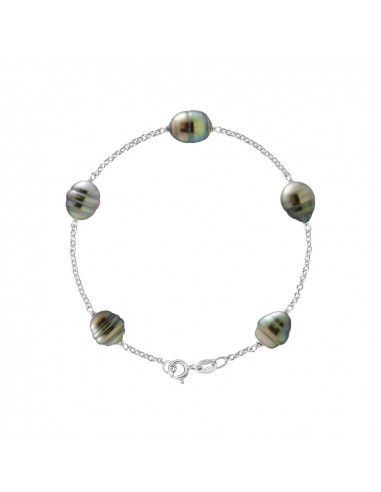 Bracelet Perle de Tahiti - Argent - Cinxia