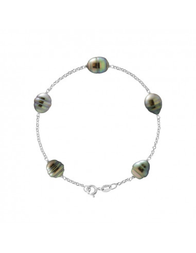 Bracelet Perle de Tahiti - Argent -...