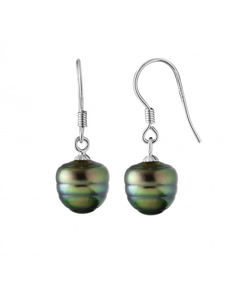 Boucles d'Oreilles Perles de Tahiti - Argent - Ilya