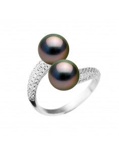 Bague Perles de Tahiti -...