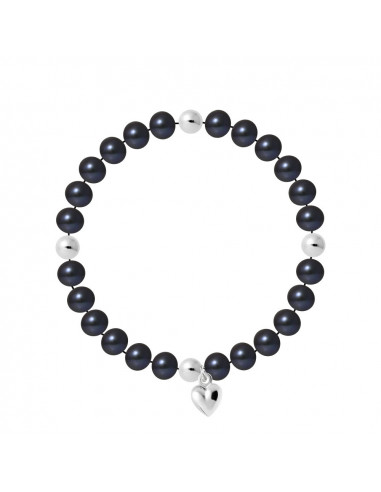 Bracelet Cœur Perles de Culture - Argent - Diana