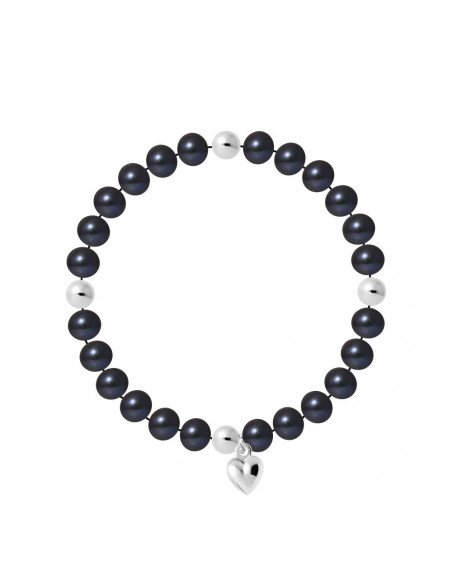 Bracelet Cœur Perles de Culture - Argent - Diana