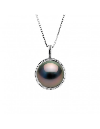 Collier Perle de Tahiti - Argent -...