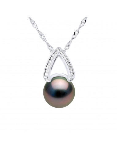 Collier Fleche Perle de Tahiti - Argent - Thym