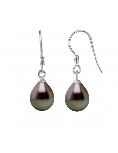 Boucles d'Oreilles Perles de Tahiti - Argent - Joséphine