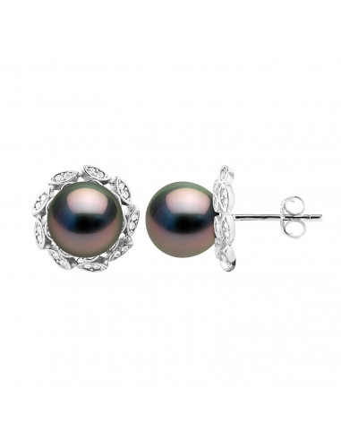 Boucles d'Oreilles Perles de Tahiti -...