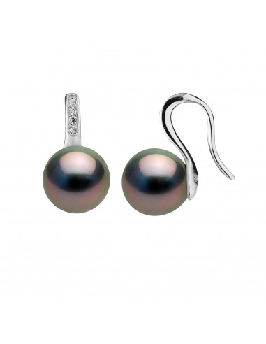 Boucles d'Oreilles Perles de Tahiti - Argent -  Annabelle