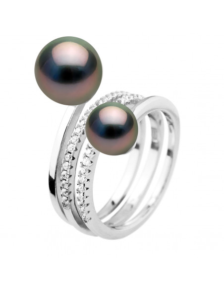 Bague Perle de Tahiti - Argent - Kim