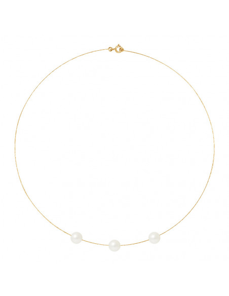 Collier 3 Perles de Culture - Or - Salsi