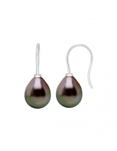 Boucles d'Oreilles Perle de Tahiti -...