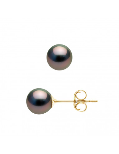 Boucles d'Oreilles Perles de Tahiti -...