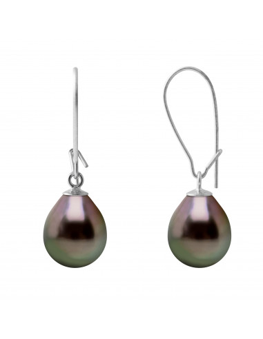 Boucles d'Oreilles Perles de Tahiti -...