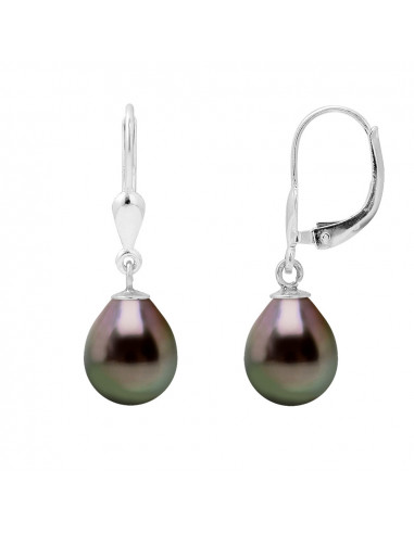 Boucles d'Oreilles Perles de Tahiti -...