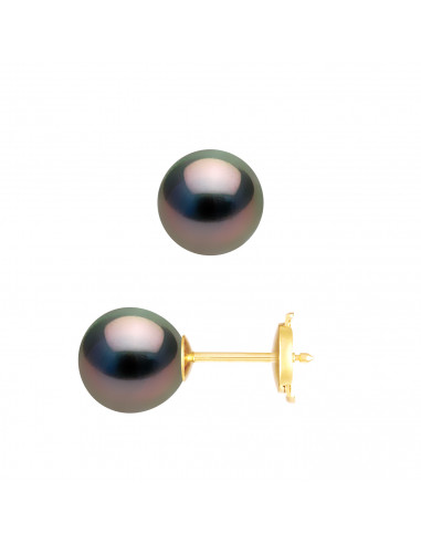 Boucles d'Oreilles Perles de Tahiti -...