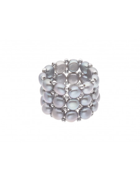 Bague 3 Rangs Perles de Culture -  Lysa